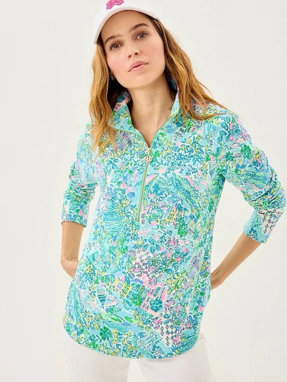 Half-Zip Pullover in Lilly loves South Carolina  - Lilly Pulitzer